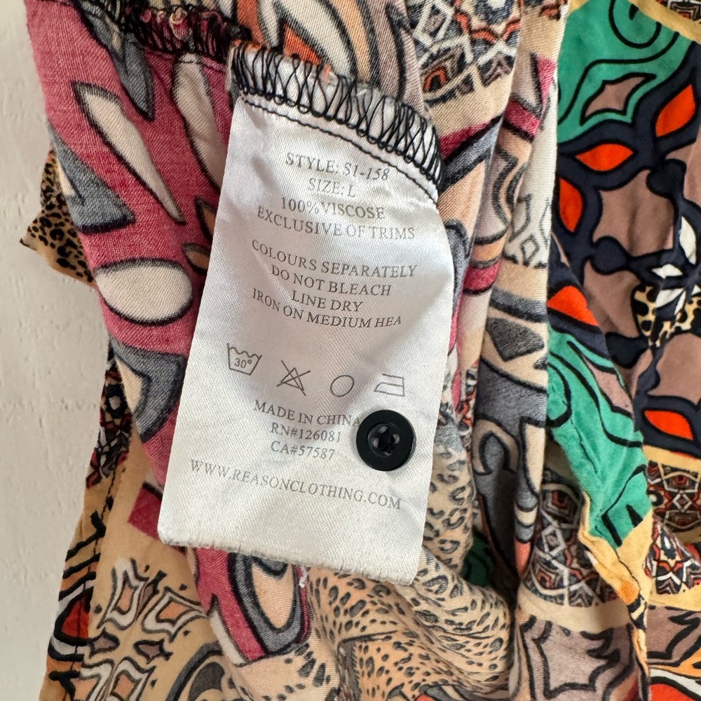Reason Multi Pattern Button Down Shirt - Picture 6 of 6